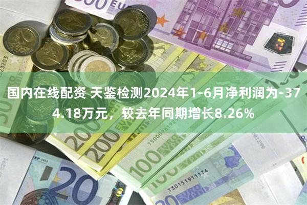 国内在线配资 天鉴检测2024年1-6月净利润为-374.18万元，较去年同期增长8.26%