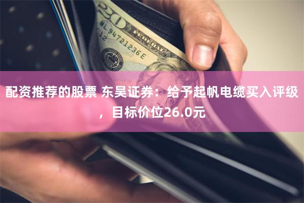 配资推荐的股票 东吴证券：给予起帆电缆买入评级，目标价位26.0元