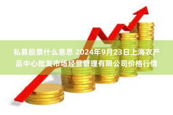 私募股票什么意思 2024年9月23日上海农产品中心批发市场经营管理有限公司价格行情