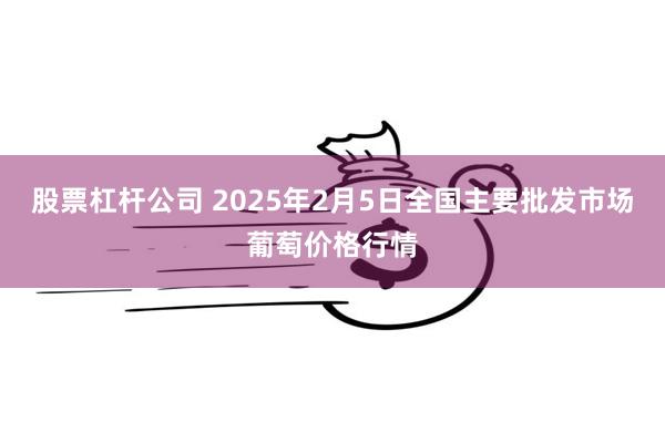 股票杠杆公司 2025年2月5日全国主要批发市场葡萄价格行情